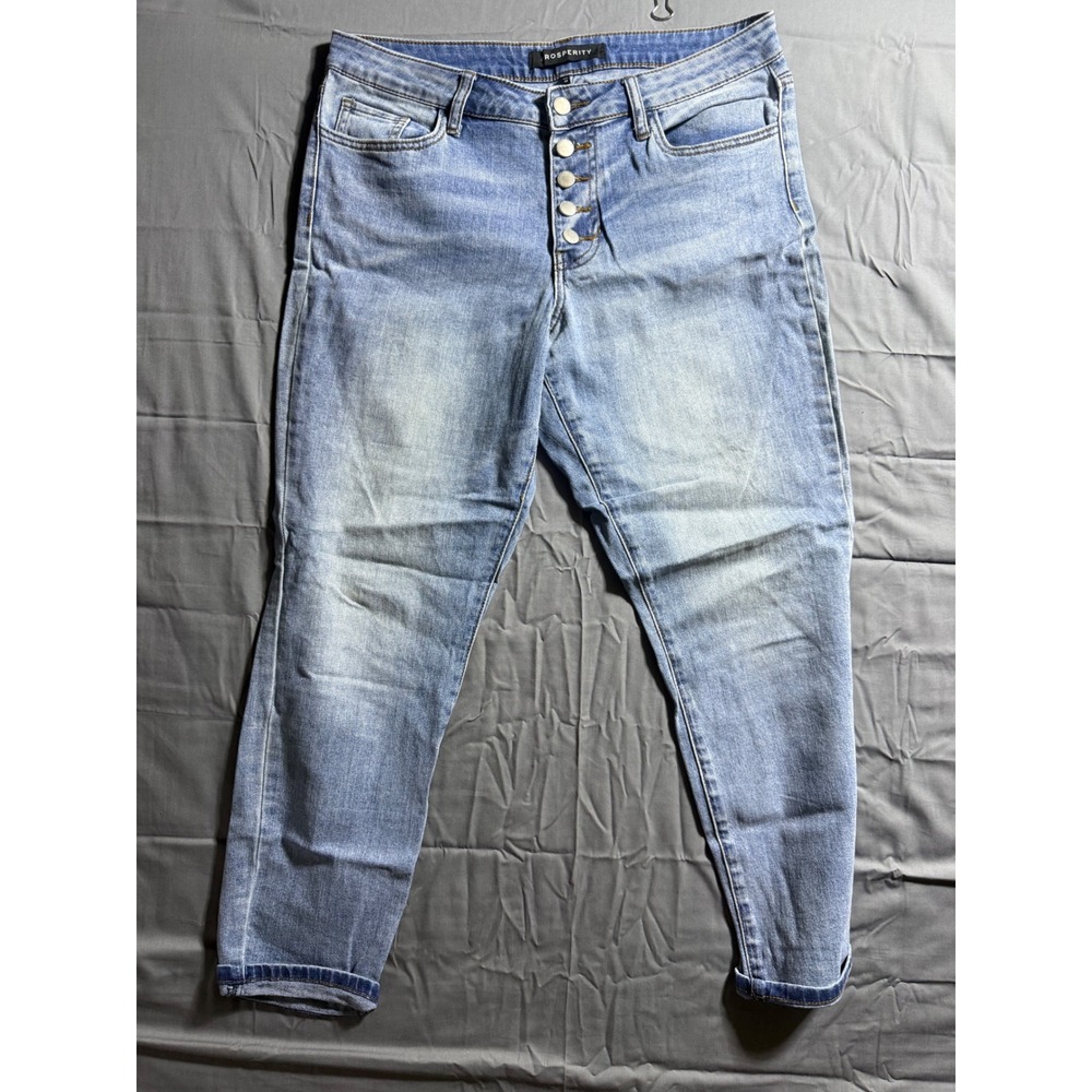 Prosperity‎ Denim Jeans Women Size 31 Blue Good Button Fly High Rise Slim Leg